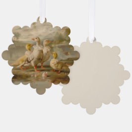 Enten - Papierkartendekorationsgeschirr Ornament Karte