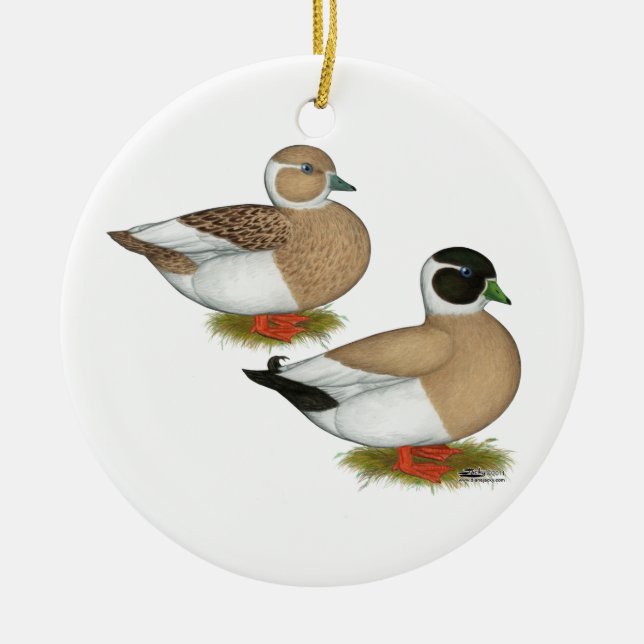 Enten: Penzitierte Anrufe Keramikornament (Vorne)