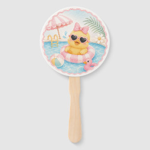 Enten Pool Party Handfächer Geburtstagsgeschenk