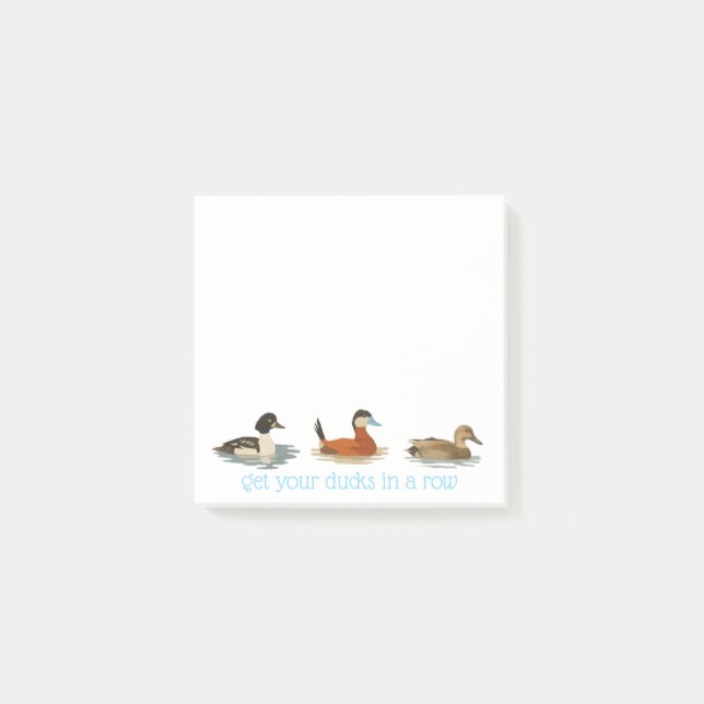 Enten-Reihe Haftnotizblock Post-it Klebezettel (Vorderseite)