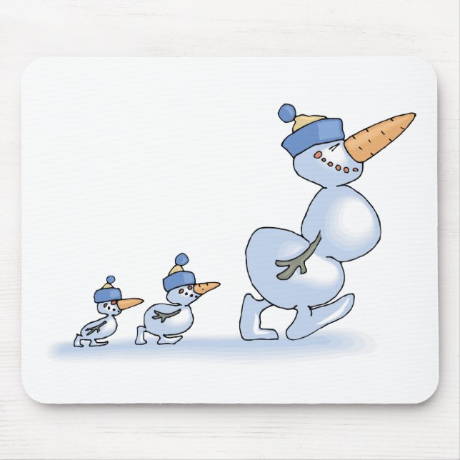 Enten-Schneemänner Mousepad (Vorne)