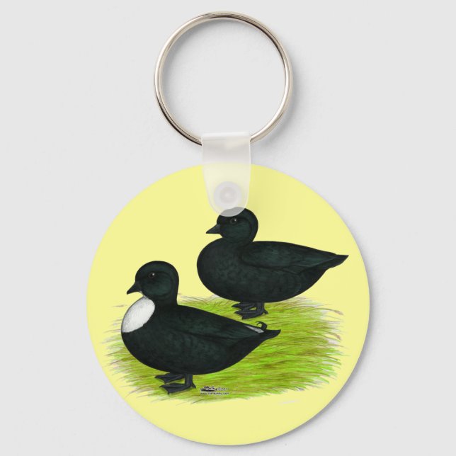 Enten: Schwarze Anrufe Schlüsselanhänger (Vorderseite)