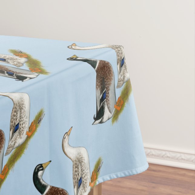 Enten:  Silbernes Appleyard Tischdecke (Beispiel)