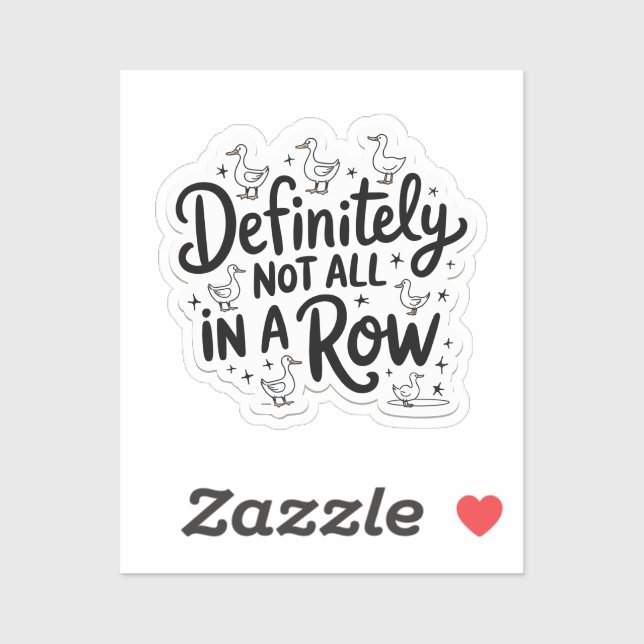 Enten sind definitiv nicht alle in Folge Aufkleber (Blatt)