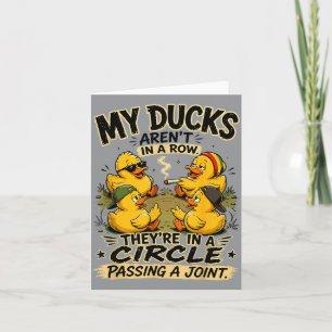 Enten sind nicht in einer Reihe in einem Kreis Pin Karte