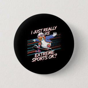 Enten-Skateboarding-Extremsport Aktiver Lebensstil Button