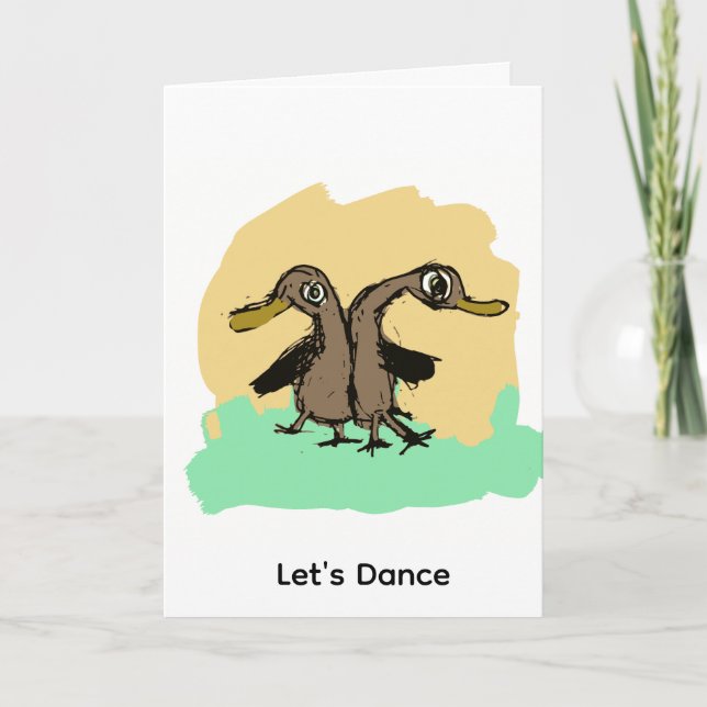 Enten-Tänzer Karte (Vorderseite)