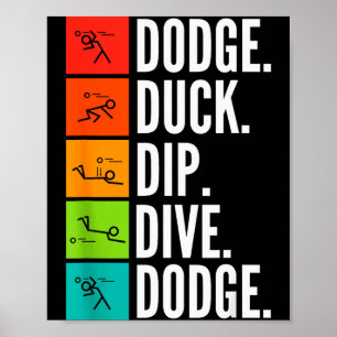 Enten-Tauch-Sprung I Ballspiele I Lustiger Dodgeba Poster
