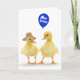 Enten und Ballon Geburtstag Karte
