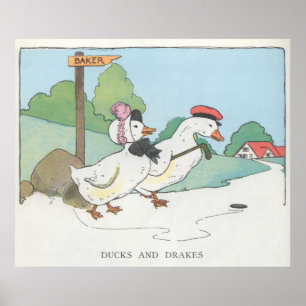 Enten und Bremsen Poster