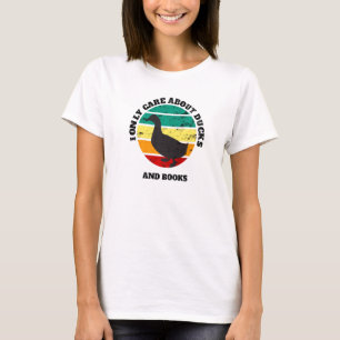 Enten und Bücher sorgen für Tiere Retro Vintag D T-Shirt