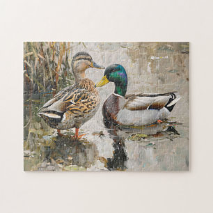 Enten- und Mallard-Malerei Puzzle