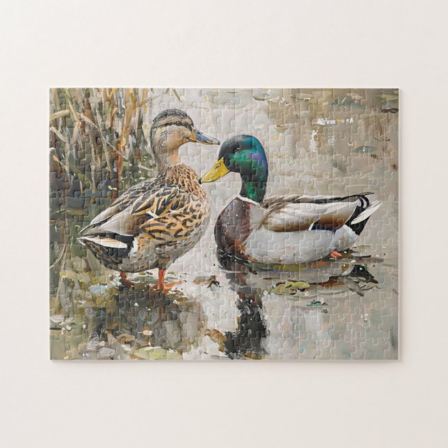 Enten- und Mallard-Malerei Puzzle (Horizontal)