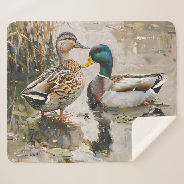 Enten- und Mallard-Malerei Sherpadecke (Vorderseite (Horizontal))