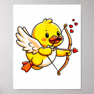 Enten Valentinstag Cupid Herz Liebhaber Lustige Ju Poster