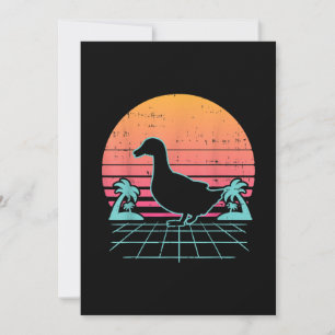 Enten Vaporwave 80er Farm Tier Bauer Geschenk Feiertagskarte