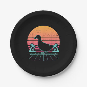 Enten Vaporwave 80er Farm Tier Bauer Geschenk Pappteller