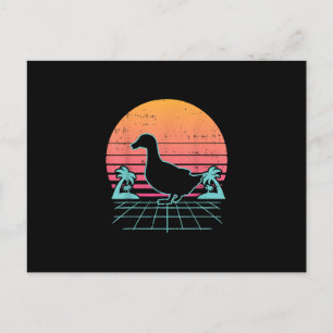 Enten Vaporwave 80er Farm Tier Bauer Geschenk Postkarte