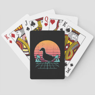 Enten Vaporwave 80er Farm Tier Bauer Geschenk Spielkarten