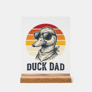 Enten-Vater Vintage-Enten-Sonnenbrille Vektor-Shir Acrylschild