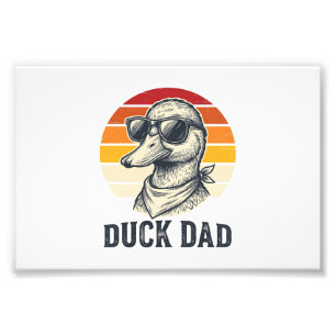 Enten-Vater Vintage-Enten-Sonnenbrille Vektor-Shir Fotodruck
