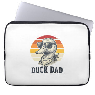 Enten-Vater Vintage-Enten-Sonnenbrille Vektor-Shir Laptopschutzhülle