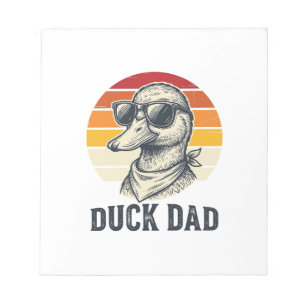 Enten-Vater Vintage-Enten-Sonnenbrille Vektor-Shir Notizblock