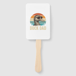 Enten-Vater Vintage-Gravur Retro-Sonnenuntergangs- Fächer