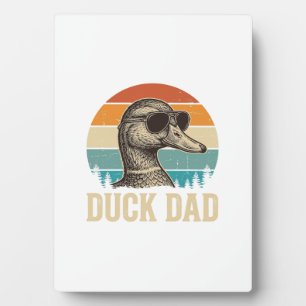 Enten-Vater Vintage-Gravur Retro-Sonnenuntergangs- Fotoplatte