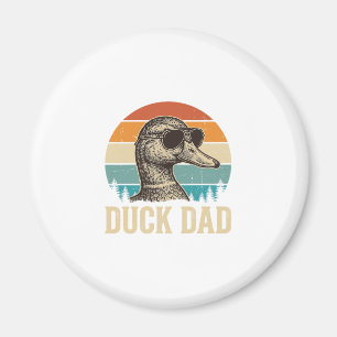 Enten-Vater Vintage-Gravur Retro-Sonnenuntergangs- Magnet