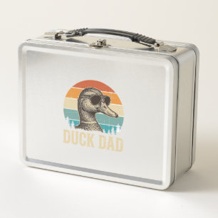 Enten-Vater Vintage-Gravur Retro-Sonnenuntergangs- Metall Brotdose