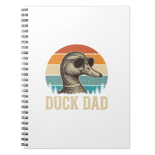 Enten-Vater Vintage-Gravur Retro-Sonnenuntergangs- Notizblock