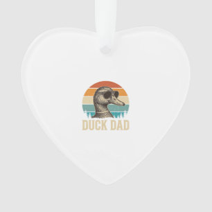 Enten-Vater Vintage-Gravur Retro-Sonnenuntergangs- Ornament