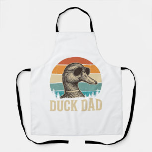Enten-Vater Vintage-Gravur Retro-Sonnenuntergangs- Schürze