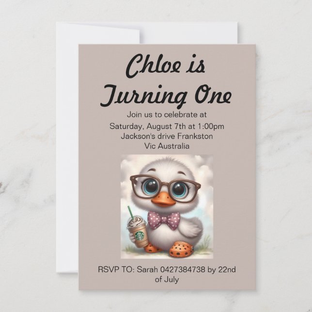 Enten von Frappe in Kroken Einladung (Vorderseite)