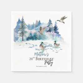 Enten Wald Natur 21. Geburtstag Party Serviette