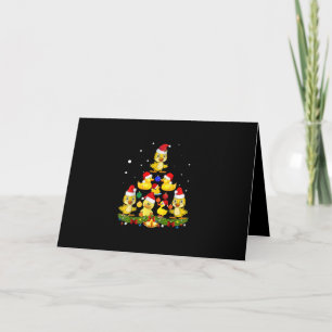 Enten-Weihnachtsbaum Karte