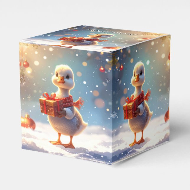 Enten-Weihnachtsgeschenkbox Geschenkschachtel (Vorderseite)