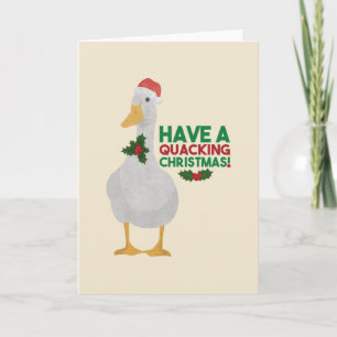Enten-Weihnachtswitz: Frohe quakende Weihnachten Karte
