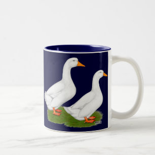 Enten:  Weißes Pekins Zweifarbige Tasse