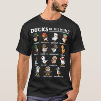 Entenarten Niedliche Gans Tier Bildung Enten T-Shirt