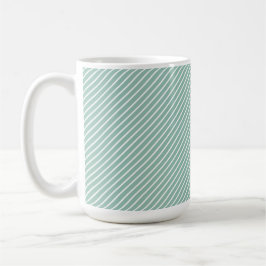 Enteneiblilaue gestreifte florale Wasserfarben-Dai Kaffeetasse
