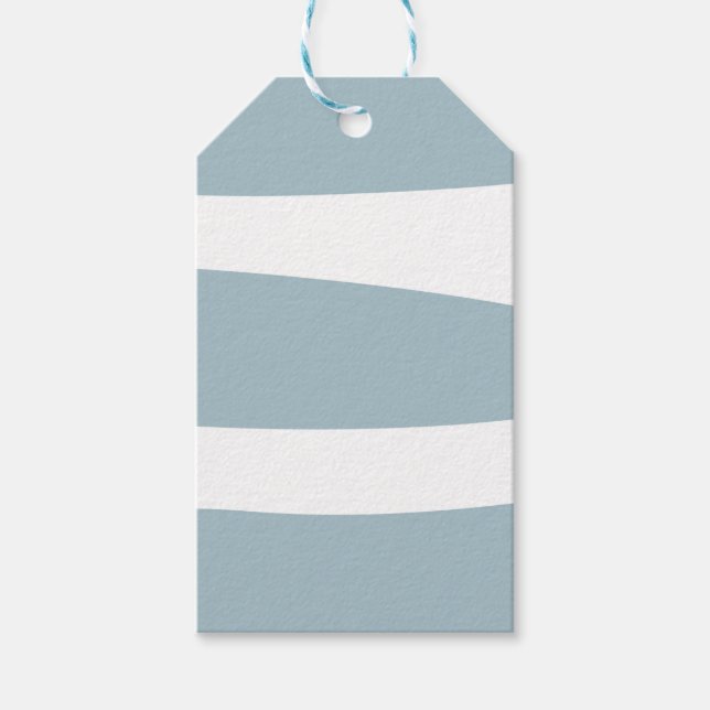 Enteneier Blau und Weiß Abstrakt Geschenkanhänger (Vorderseite)