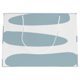 Enteneier Blau und Weiß Abstrakt große Geschenktas Geschenktüte