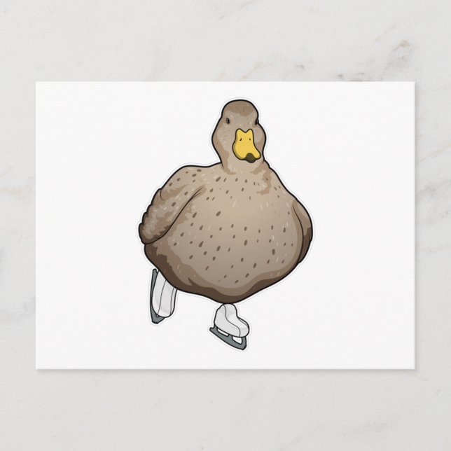 Enteneis Skaten Ice Skate Postkarte (Vorderseite)