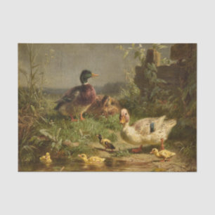 Entenfamilie von Carl Jutz Seidenpapier