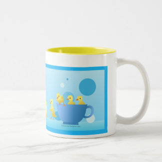 Entenfamilie Zweifarbige Tasse