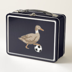 Entenfußballspieler Fußball Metall Brotdose