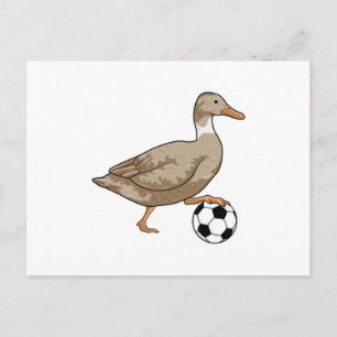 Entenfußballspieler Fußball Postkarte
