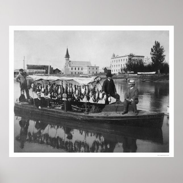 Entenjagd Alaska Foto 1912 Poster (Vorne)